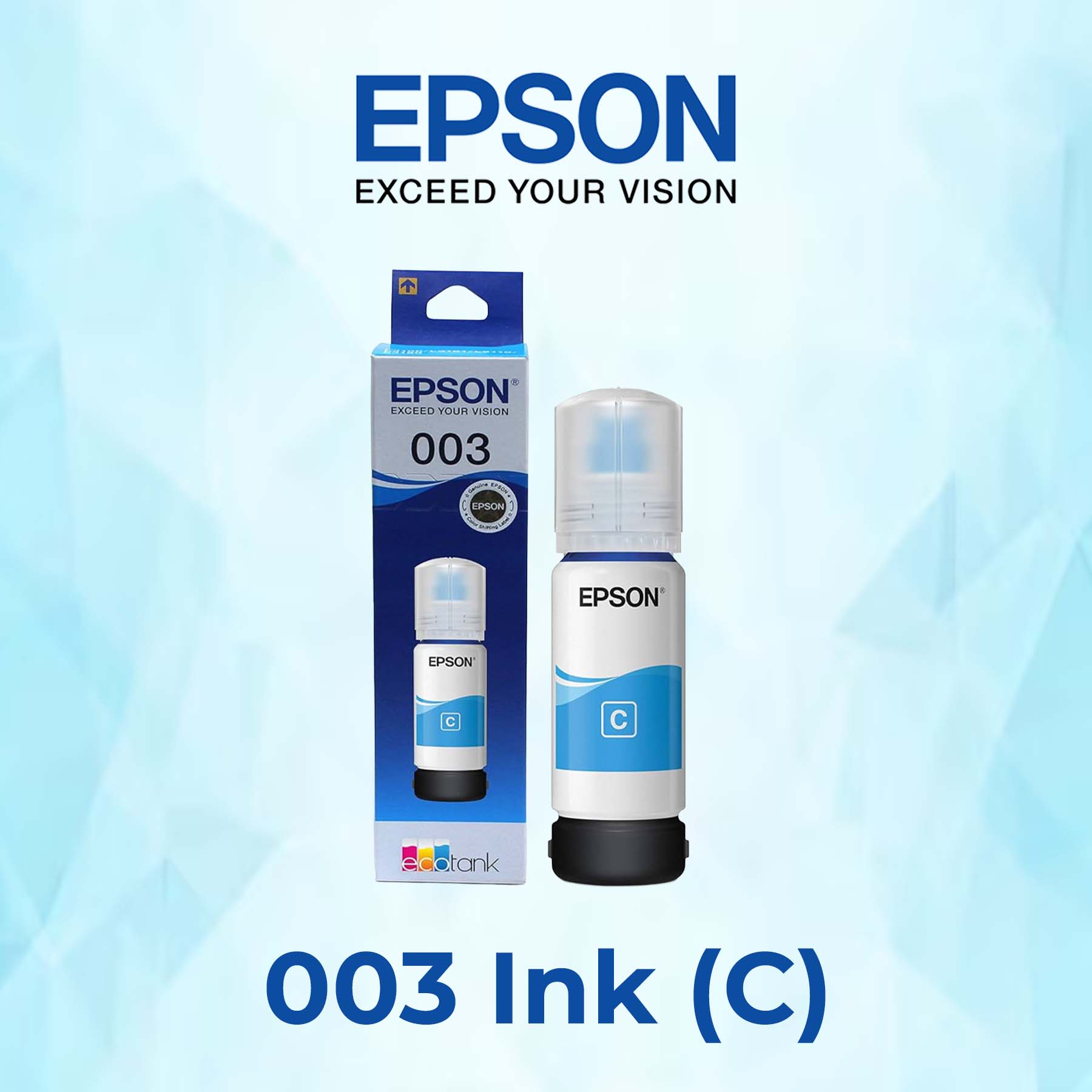 003 C Epson T003 Cyan Ink Bottle 65ml - T0032 - Image 1