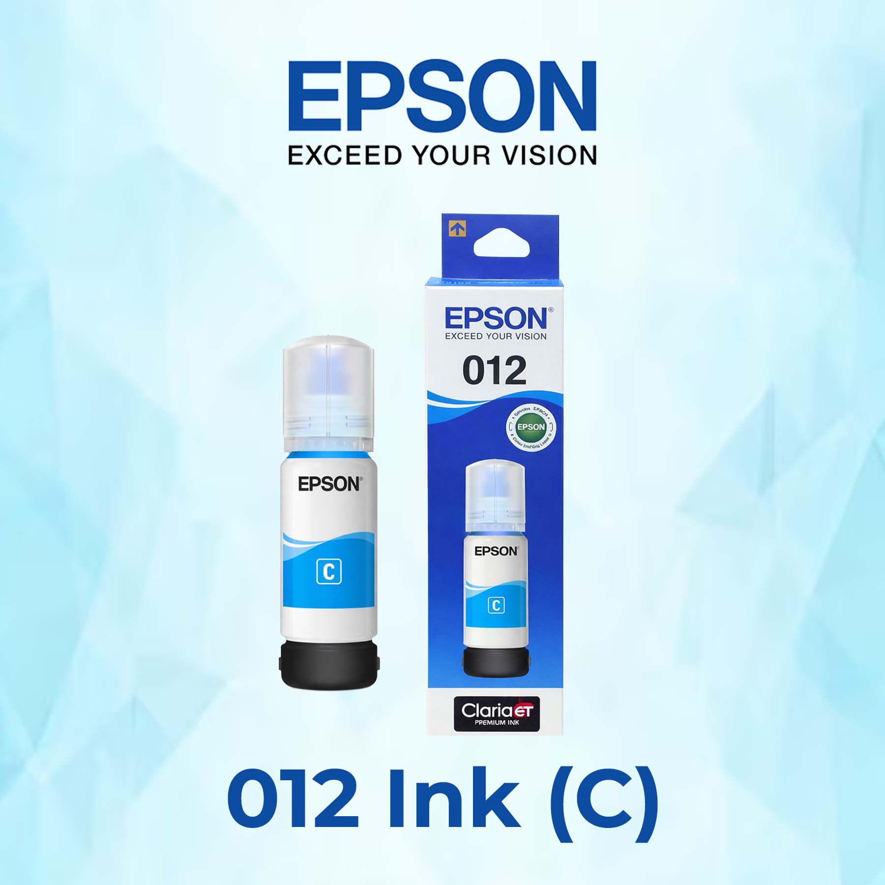 012 C Epson T012 Cyan Ink Bottle 70ml - T0122 - Image 1